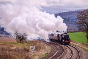 Going well - 44871 and 45407 near Upper Affcot